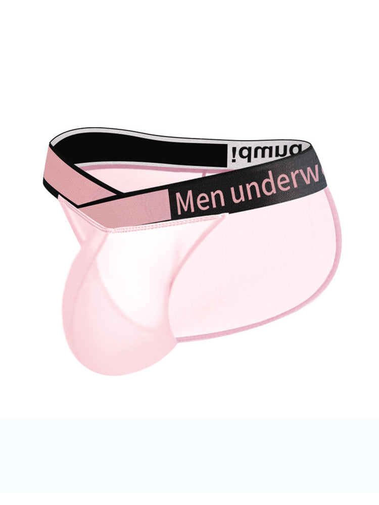 2 Pack Men's Sexy Bikini with See-through Pouch | dmunderwear detail image 11