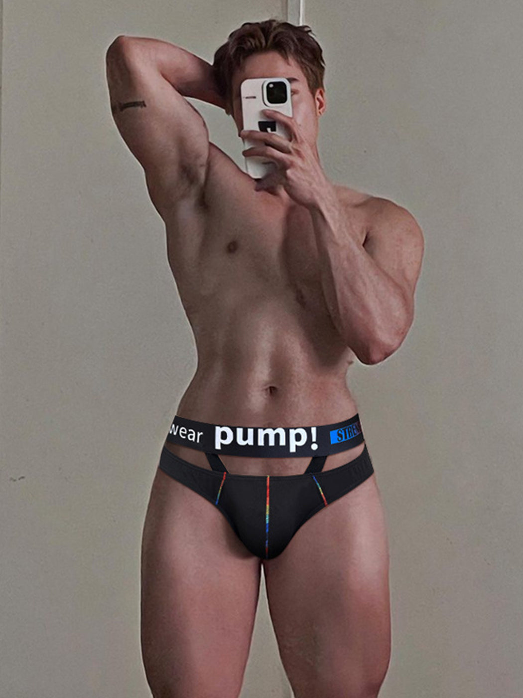 2 Pack Men's Sexy Low-rise Garter Briefs | dmunderwear detail image 3