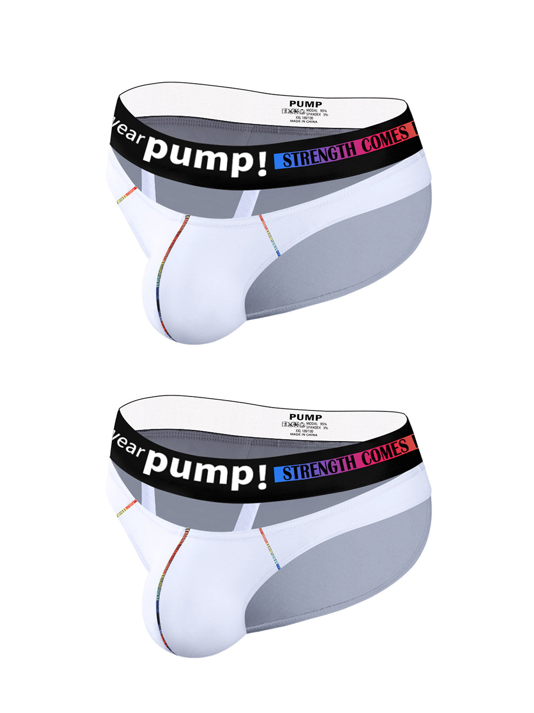 2 Pack Men's Sexy Low-rise Garter Briefs | dmunderwear detail image 9
