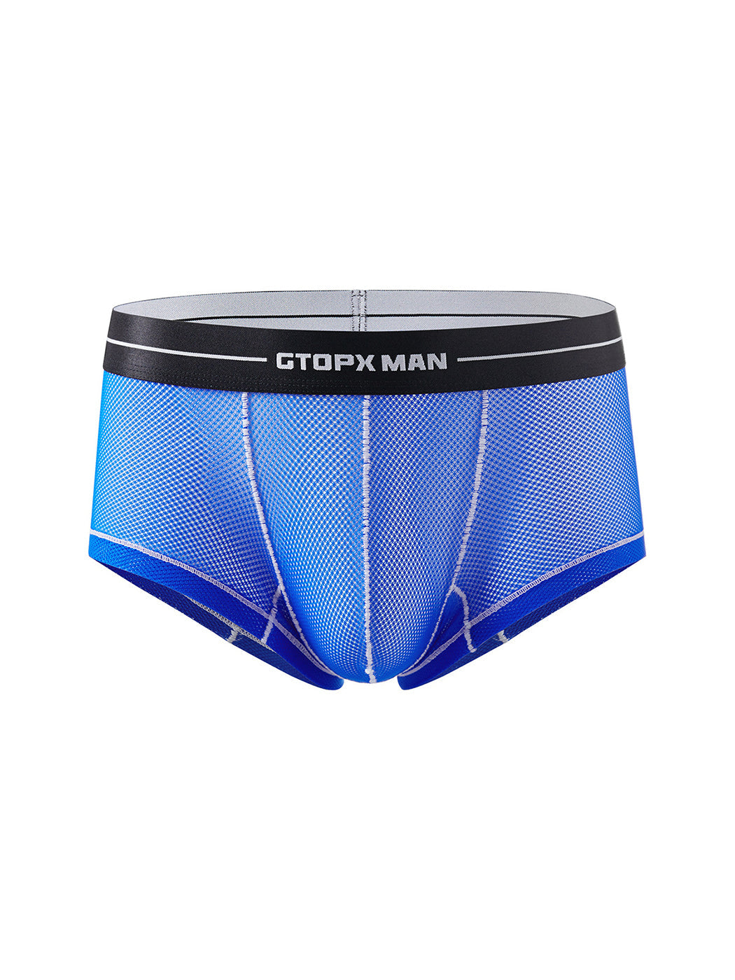 2 Pack Men's Sexy Low-rise Transparent Mesh Trunks | dmunderwear detail image 12