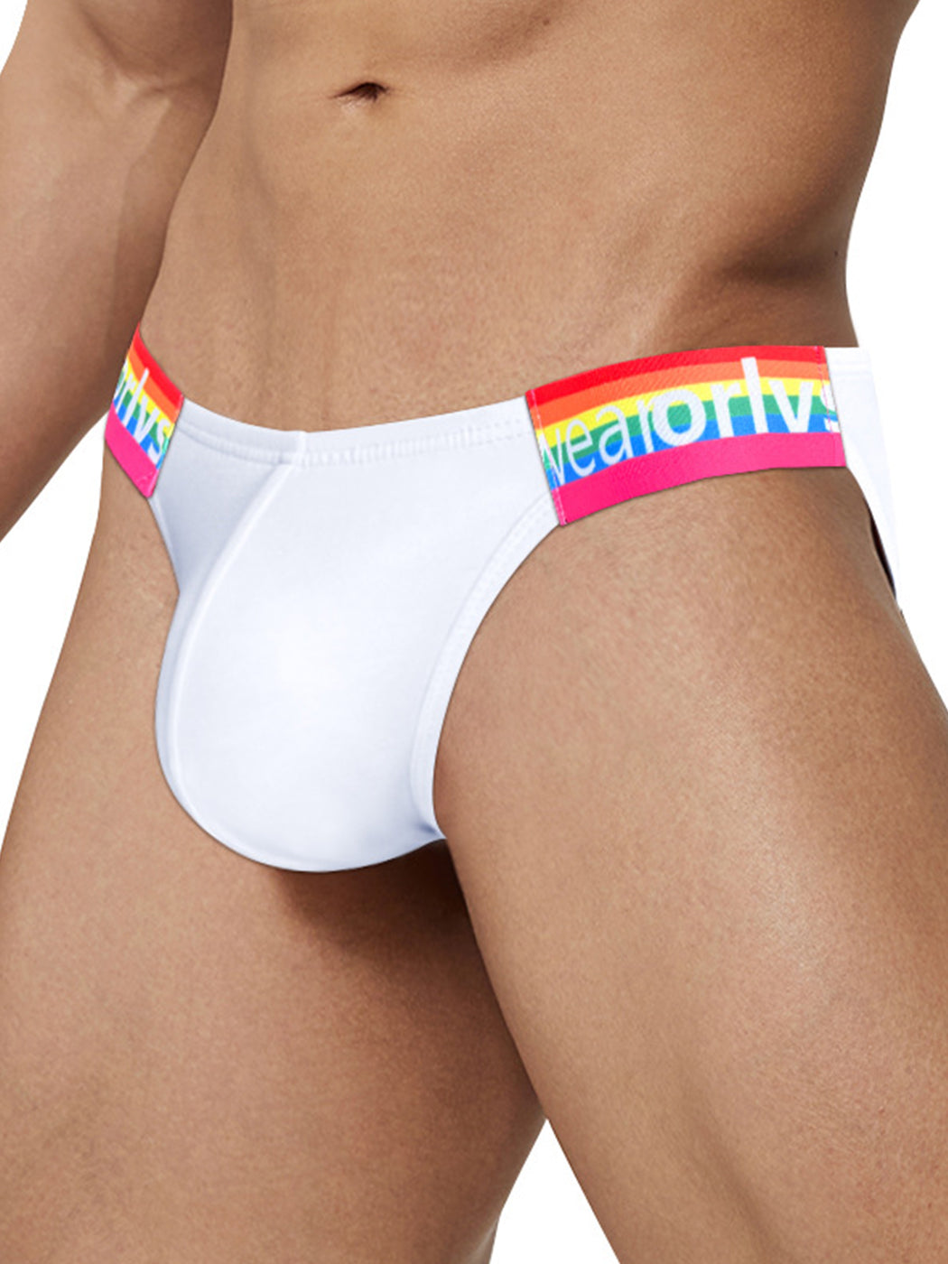 2 Pack Men's Sexy Rainbow Bikinis | dmunderwear detail image 4