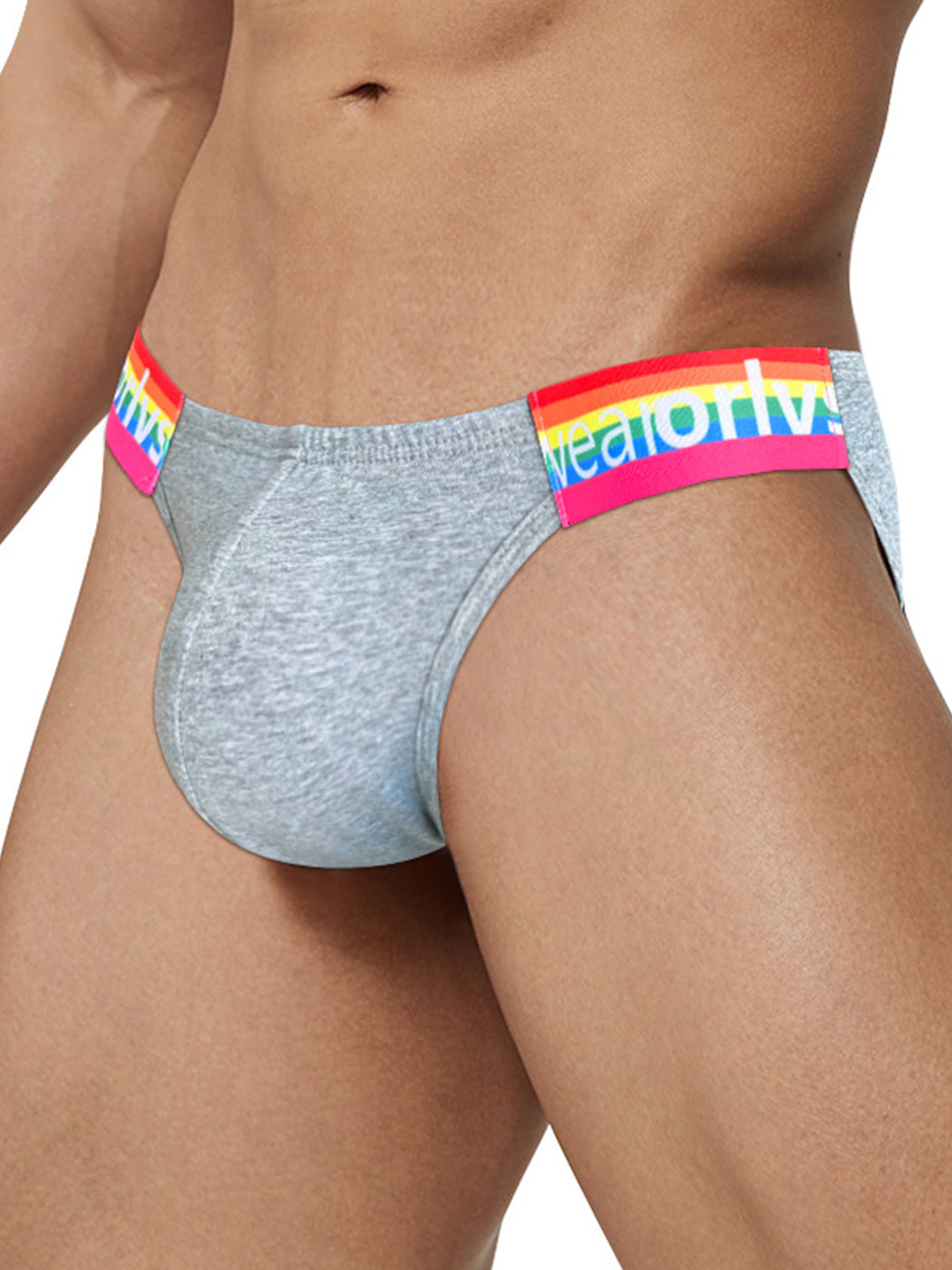2 Pack Men's Sexy Rainbow Bikinis | dmunderwear detail image 5