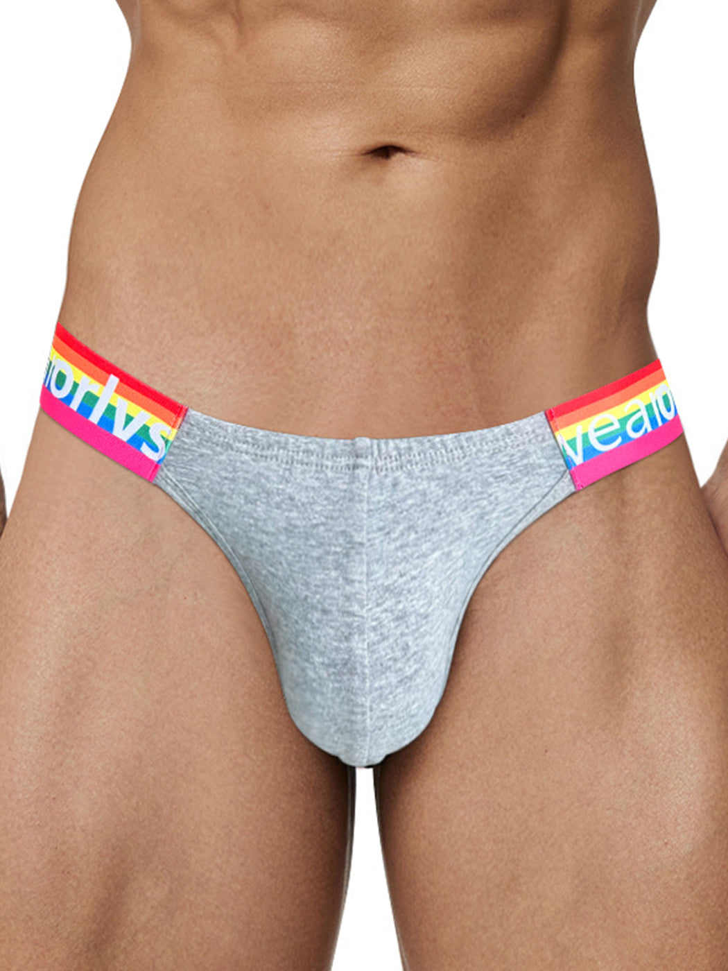 2 Pack Men's Sexy Rainbow Bikinis | dmunderwear detail image 6