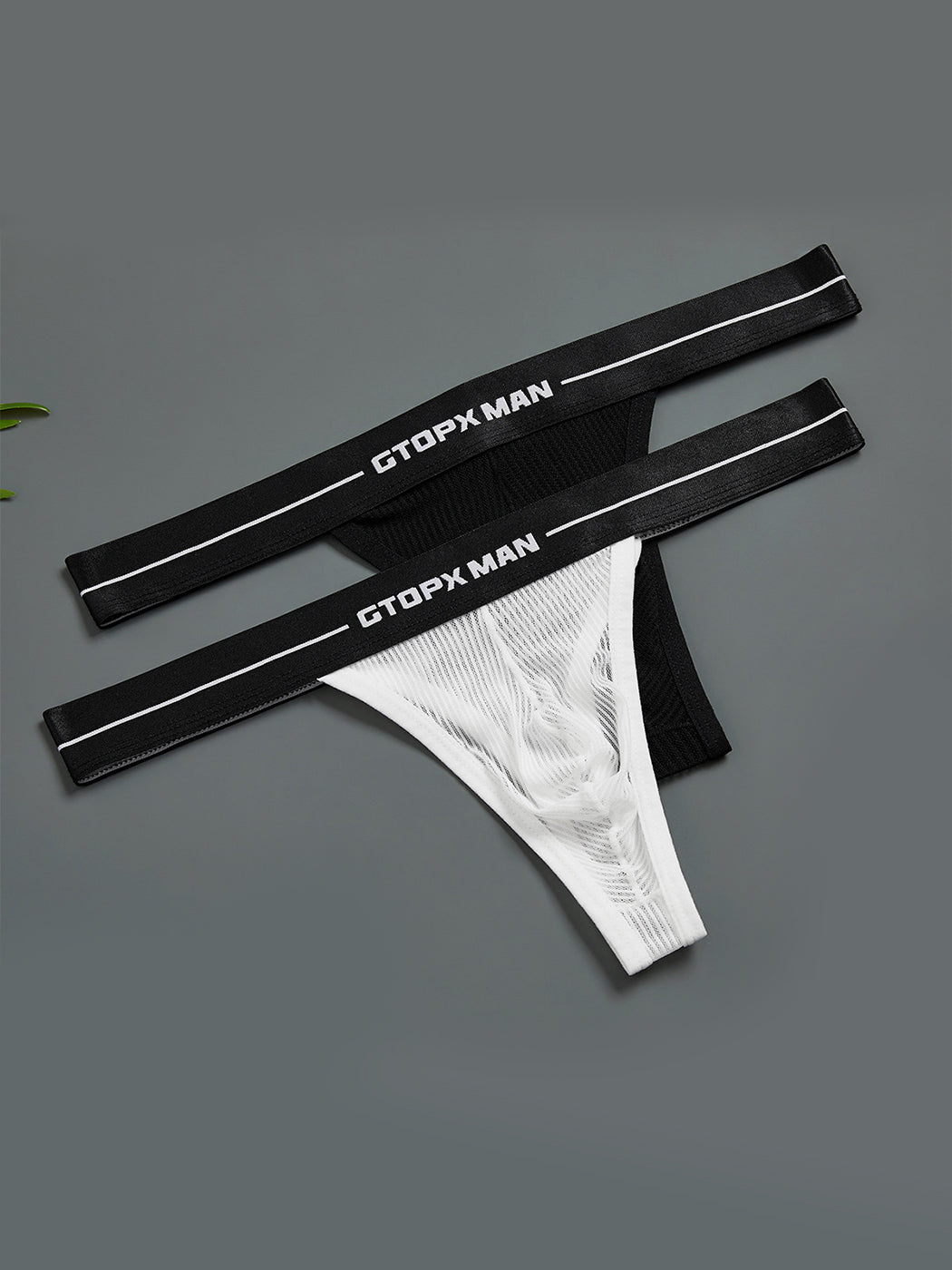 2 Pack Men's Sexy T-Back Mesh Thong | dmunderwear detail image 9
