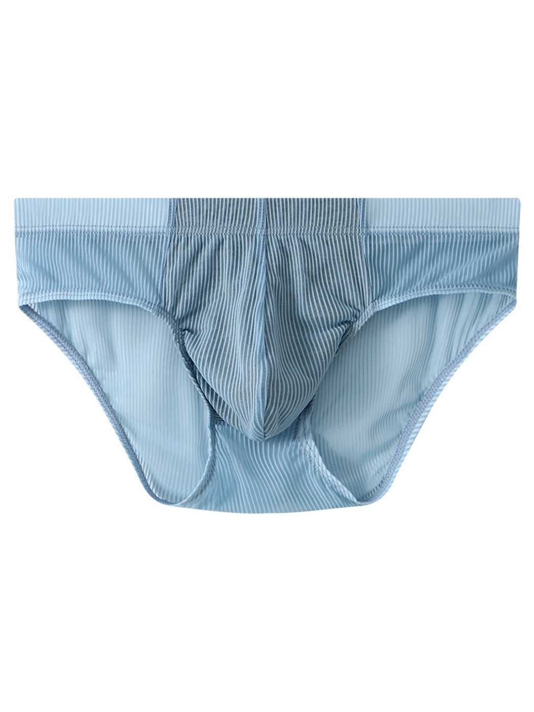 2 Pack Men's Striped Separate Pouch Thin Briefs | dmunderwear