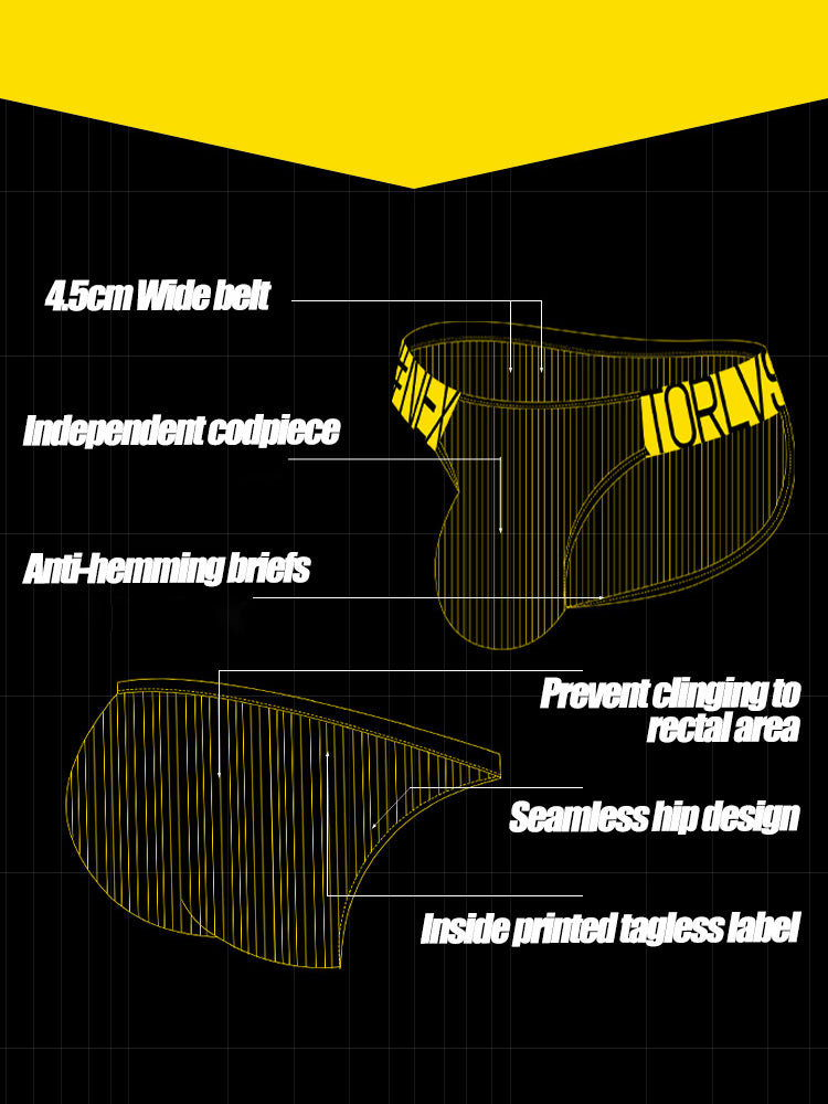 2 Pack Men's Wide Waistband Big Pouch Briefs | dmunderwear detail image 12