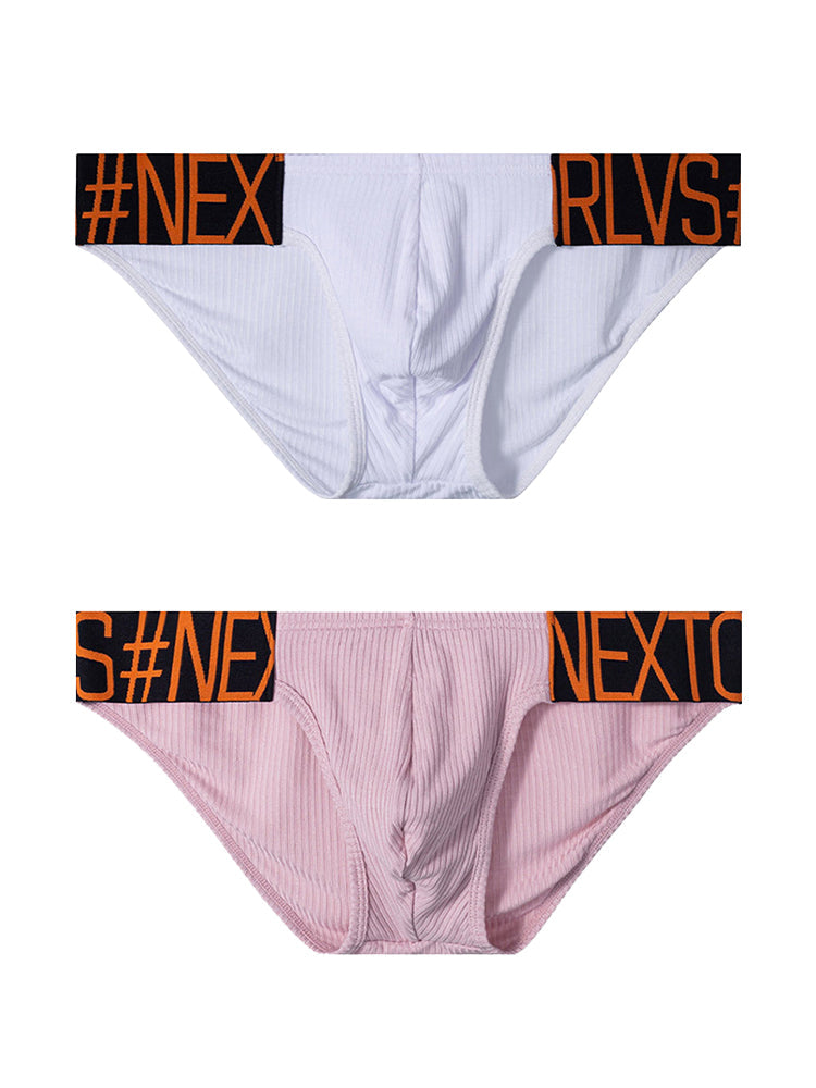 2 Pack Men's Wide Waistband Big Pouch Briefs | dmunderwear detail image 14