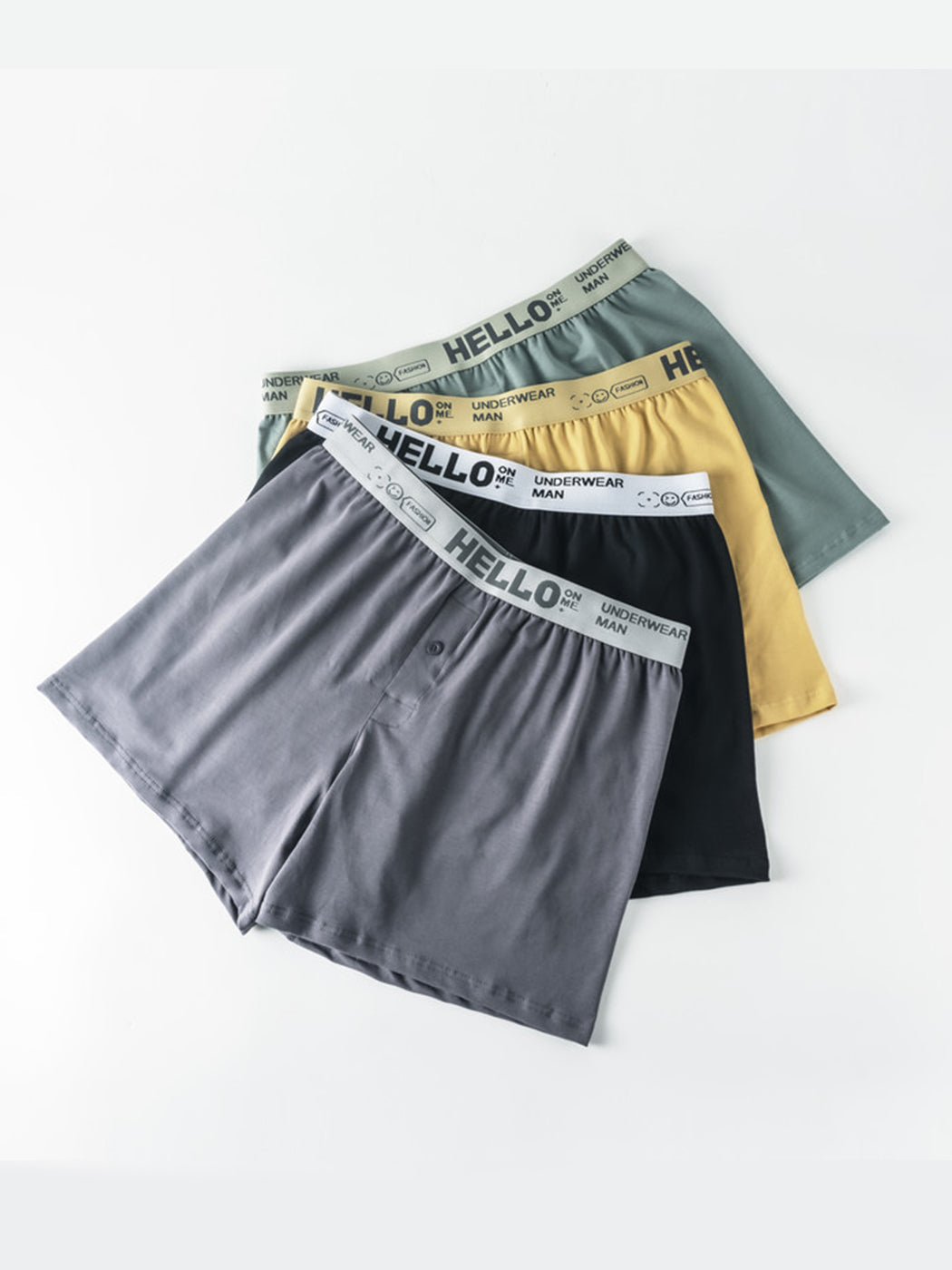 2 Pack Men's Woven Cotton Boxer Shorts With Button Fly | dmunderwear detail image 12