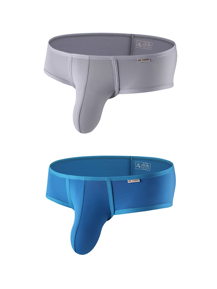 2 Pack Men's 3D Pouch Low-Rise Slim-Fit Trunks | dmunderwear detail image 12