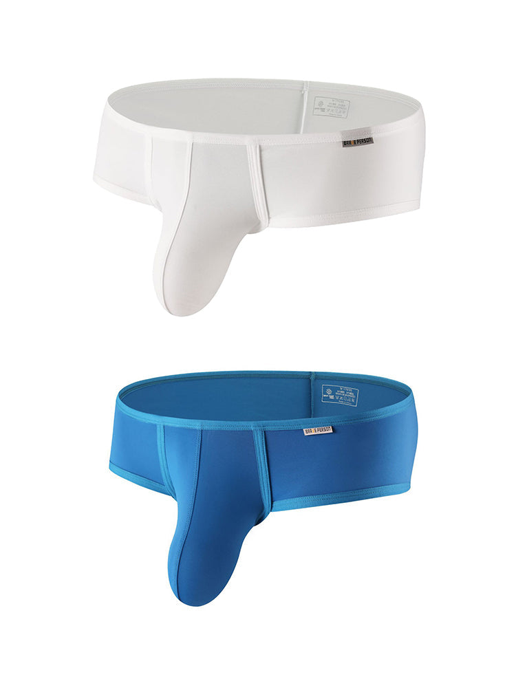 2 Pack Men's 3D Pouch Low-Rise Slim-Fit Trunks | dmunderwear detail image 17