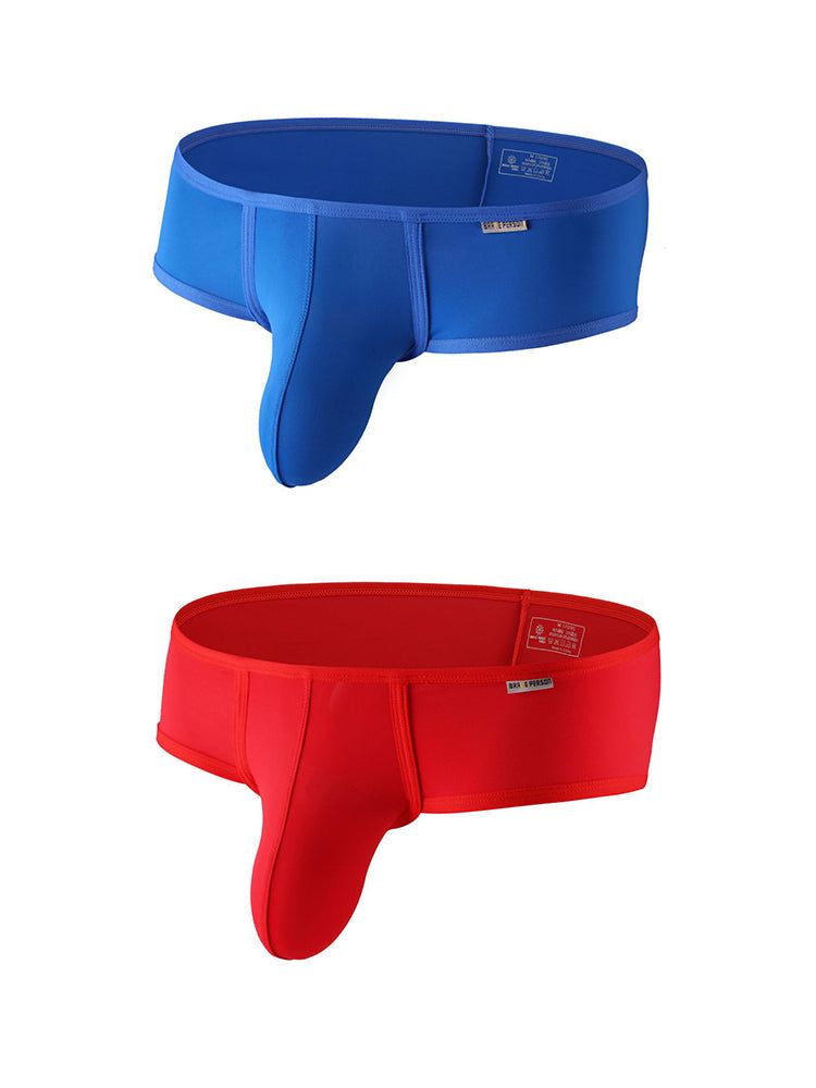 2 Pack Men's 3D Pouch Low-Rise Slim-Fit Trunks | dmunderwear detail image 7