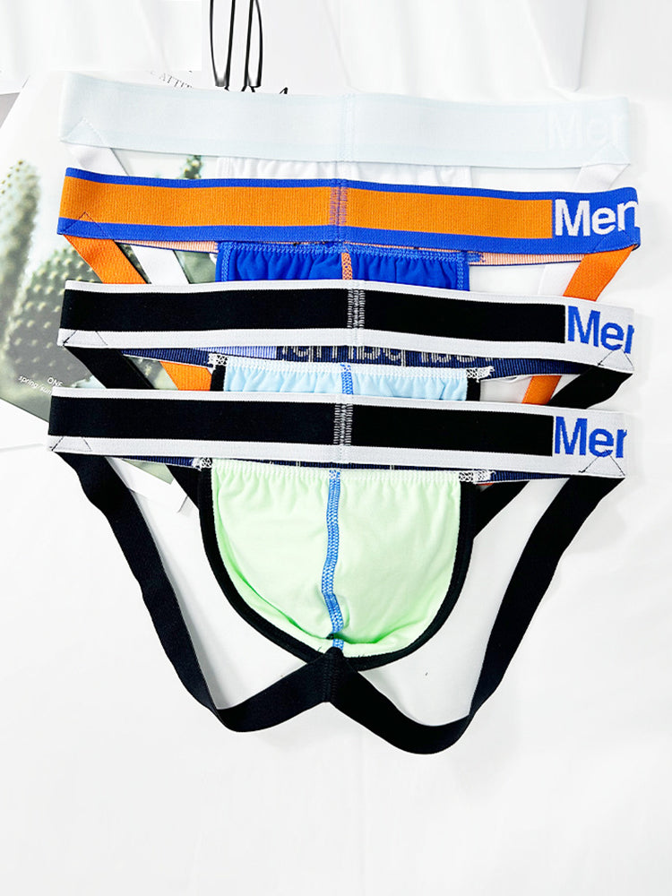 2 Pack Men's 3D Pouch Open-Back Jockstraps | dmunderwear detail image 11