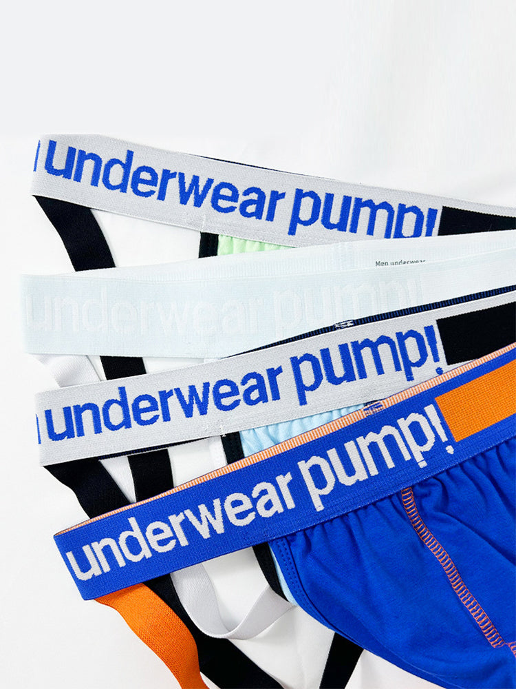 2 Pack Men's 3D Pouch Open-Back Jockstraps | dmunderwear detail image 13