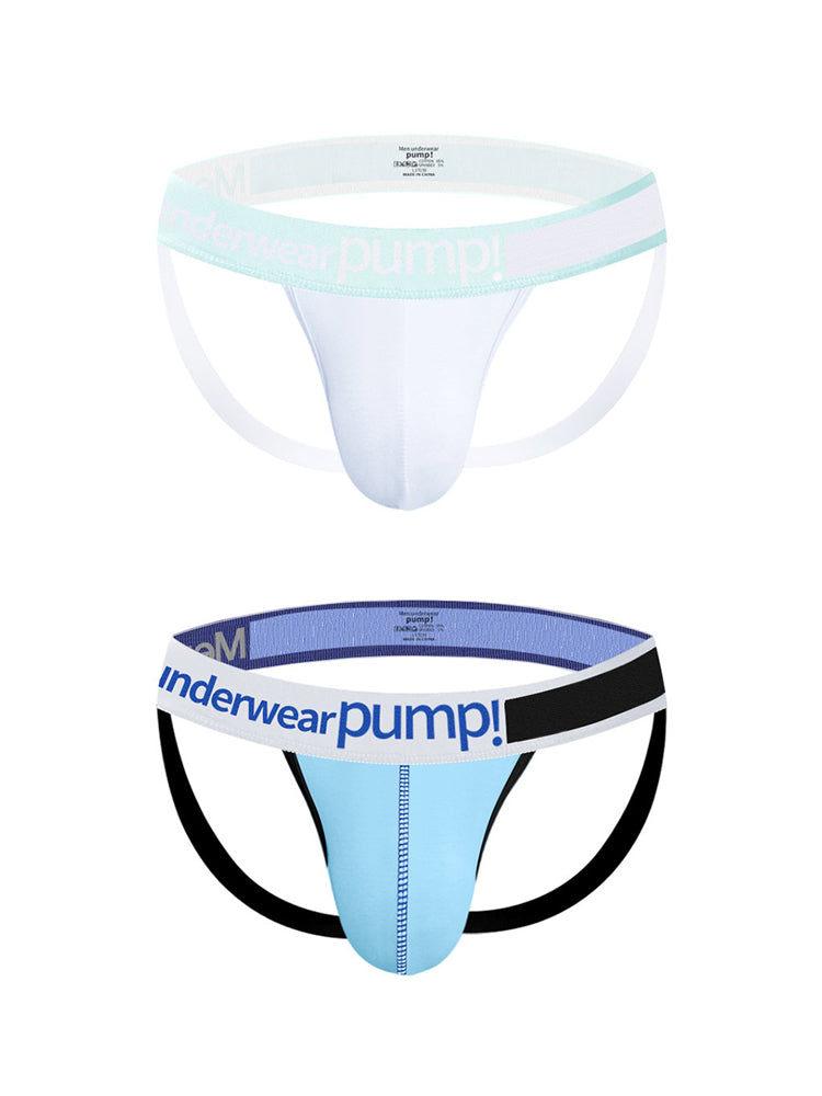 2 Pack Men's 3D Pouch Open-Back Jockstraps | dmunderwear detail image 14