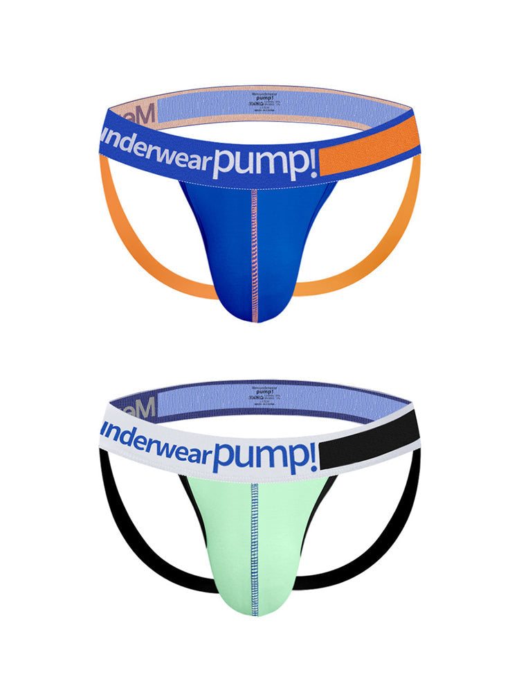 2 Pack Men's 3D Pouch Open-Back Jockstraps | dmunderwear detail image 20