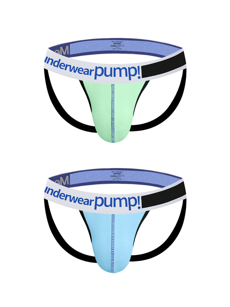 2 Pack Men's 3D Pouch Open-Back Jockstraps | dmunderwear detail image 8