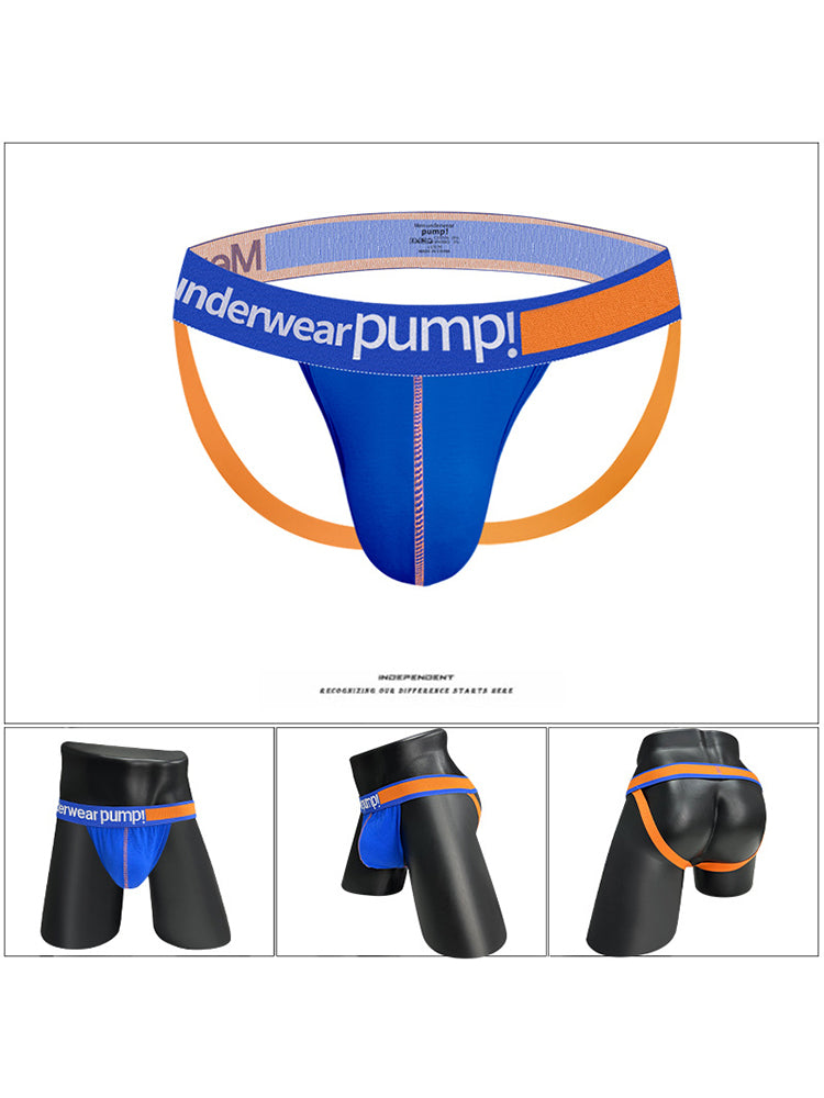2 Pack Men's 3D Pouch Open-Back Jockstraps | dmunderwear detail image 9