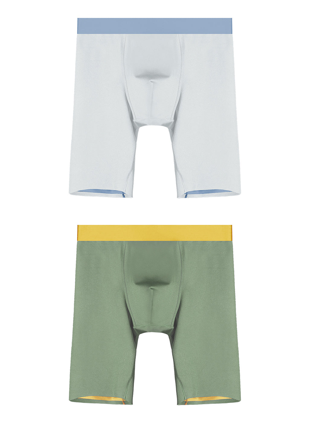 2 Pack Men's Active Flyless Boxer Briefs | dmunderwear detail image 2