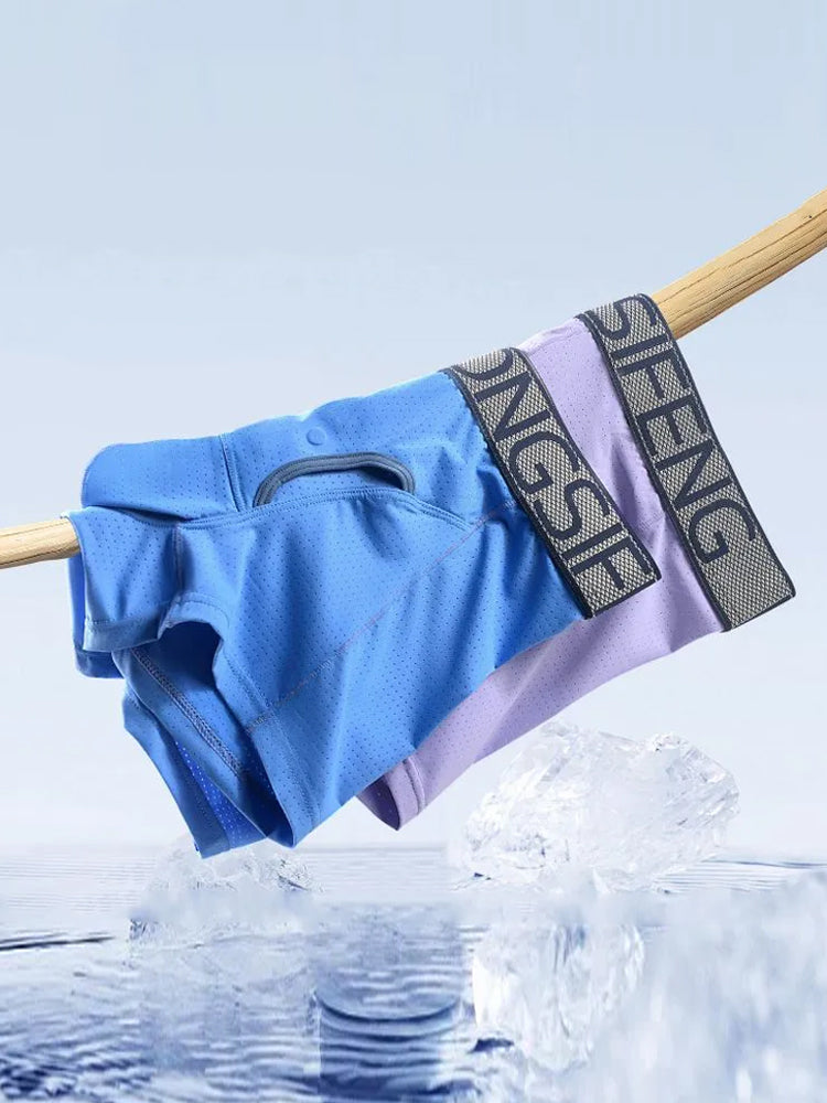 2 Pack Men's Anatomical Support Pouch Antibacterial & Breathable Trunks | dmunderwear detail image 11