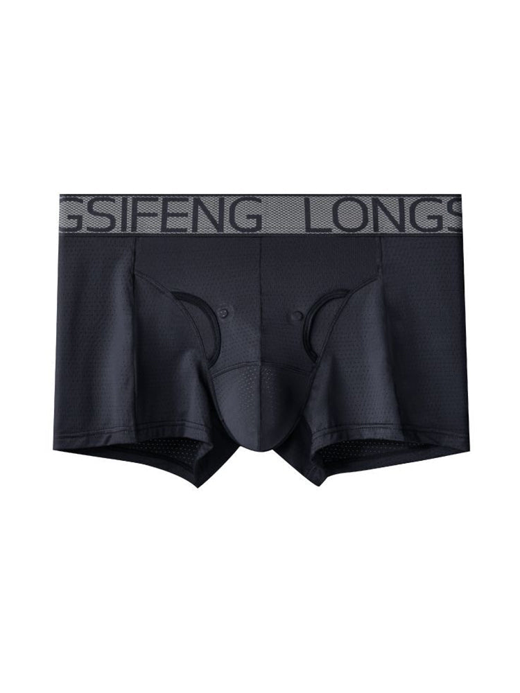 2 Pack Men's Anatomical Support Pouch Antibacterial & Breathable Trunks | dmunderwear detail image 13