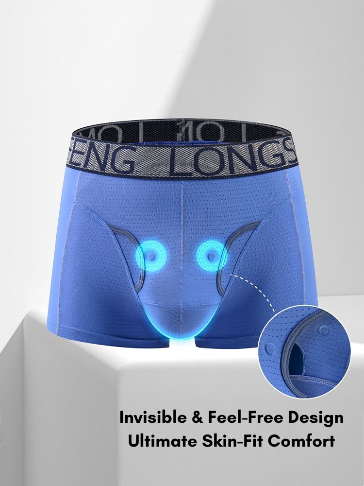 2 Pack Men's Anatomical Support Pouch Antibacterial & Breathable Trunks | dmunderwear detail image 4