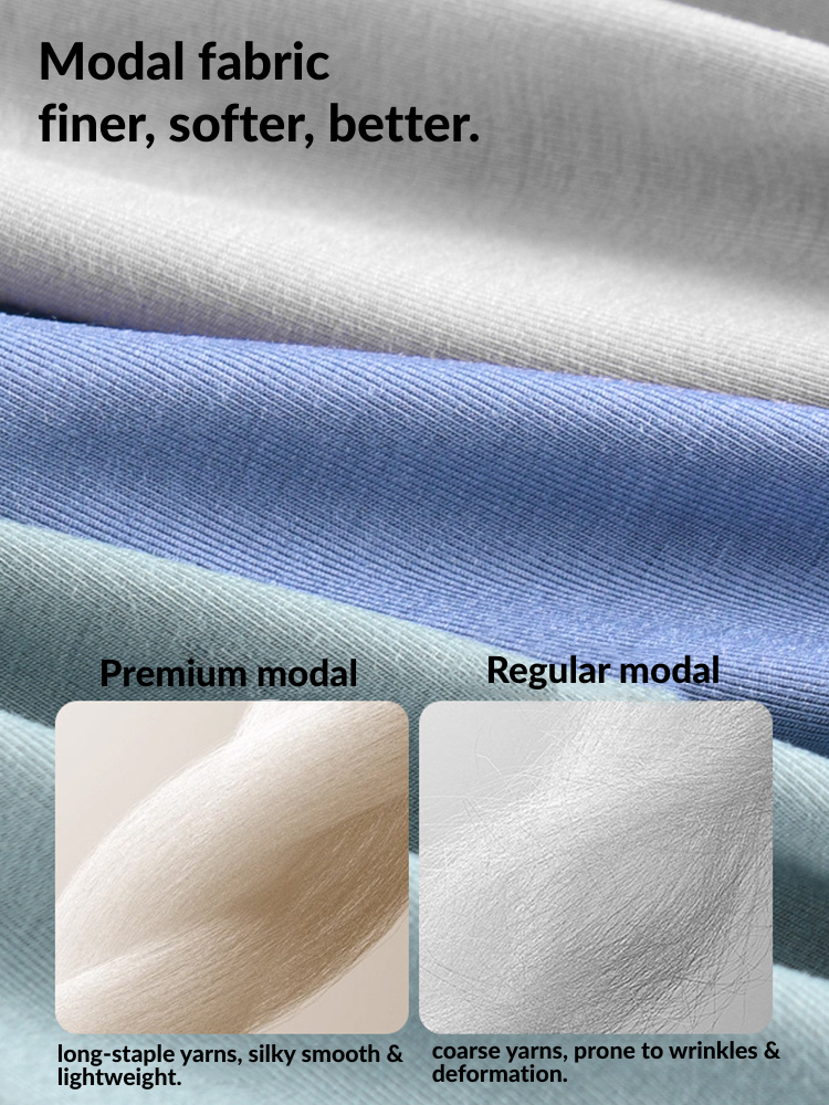 2 Pack Men's Anti-Bacterial Modal Trunks | dmunderwear detail image 9