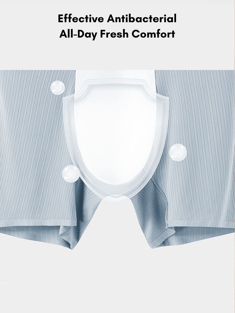 2 Pack Men's Anti-Chafing Mid-Rise Breathable Soft Boxer Briefs | dmunderwear detail image 10