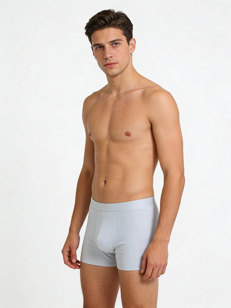 2 Pack Men's Anti-Chafing Mid-Rise Breathable Soft Boxer Briefs | dmunderwear detail image 4