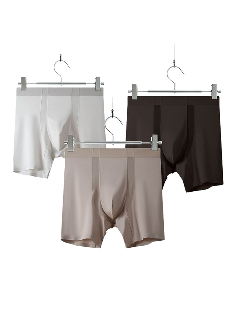 2 Pack Men's Anti-Chafing Modal No-Ride-Up & Roll-Free Design Boxer Briefs | dmunderwear detail image 17