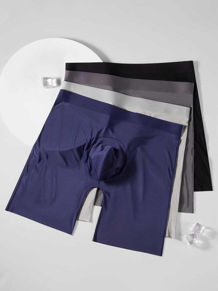 2 Pack Men's Anti-Chafing Seamless Breathable U-Pouch Boxer Briefs | dmunderwear detail image 11