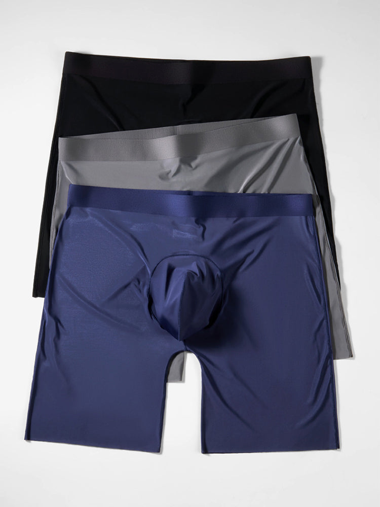 2 Pack Men's Anti-Chafing Seamless Breathable U-Pouch Boxer Briefs | dmunderwear detail image 18