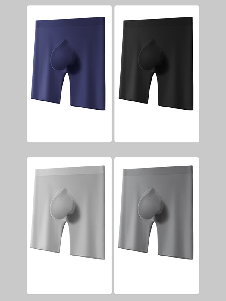 2 Pack Men's Anti-Chafing Seamless Breathable U-Pouch Boxer Briefs | dmunderwear detail image 19