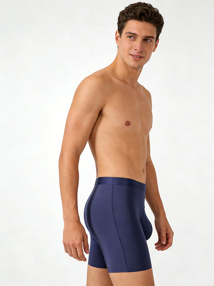 2 Pack Men's Anti-Chafing Seamless Breathable U-Pouch Boxer Briefs | dmunderwear detail image 4