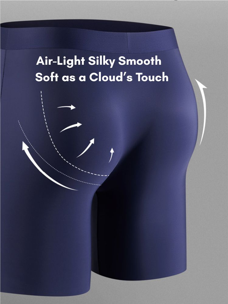 2 Pack Men's Anti-Chafing Seamless Breathable U-Pouch Boxer Briefs | dmunderwear detail image 5