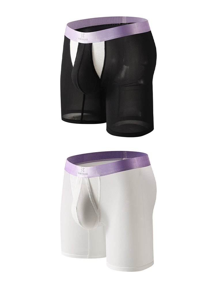 2 Pack Men's Anti-Chafing Side Vent & Separate Pouch Midway Briefs | dmunderwear detail image 2