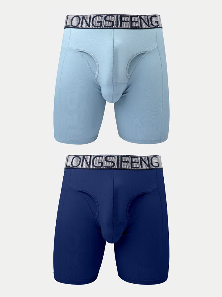 2 Pack Men's Anti-Chafing Soft Cotton Front Opening & Separate Pouch Midway Briefs | dmunderwear detail image 14