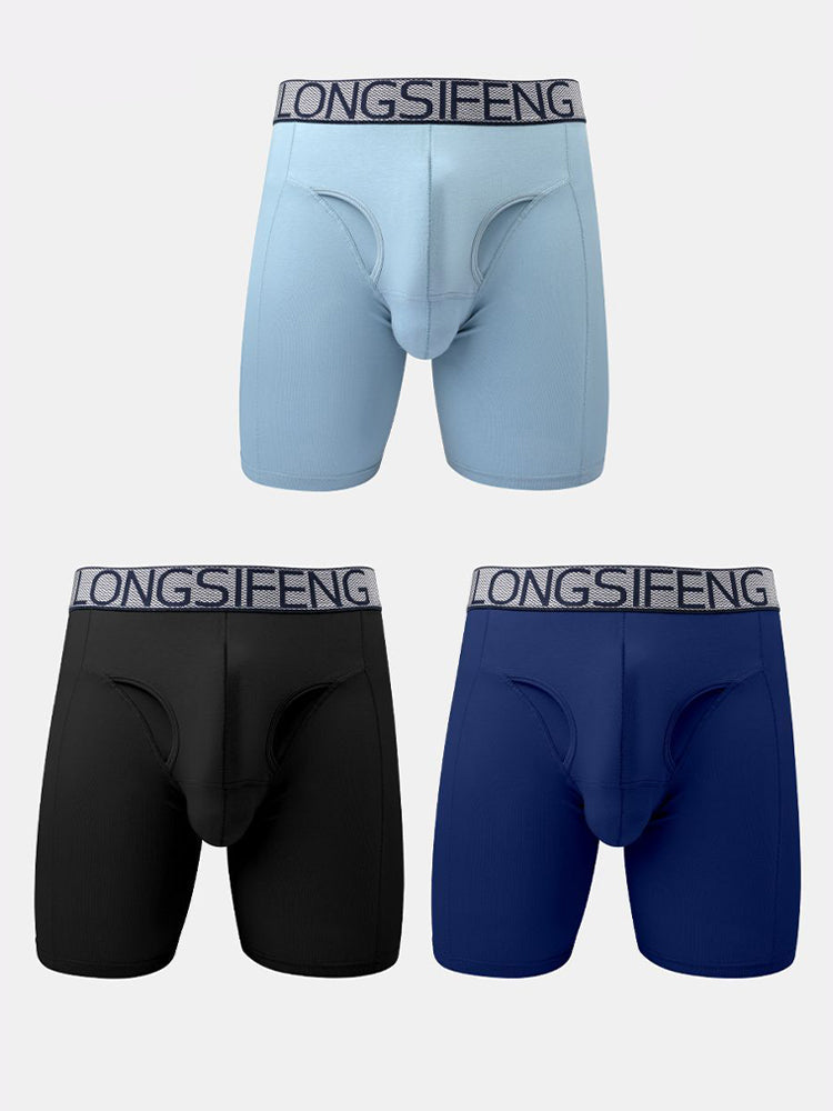 2 Pack Men's Anti-Chafing Soft Cotton Front Opening & Separate Pouch Midway Briefs | dmunderwear detail image 16
