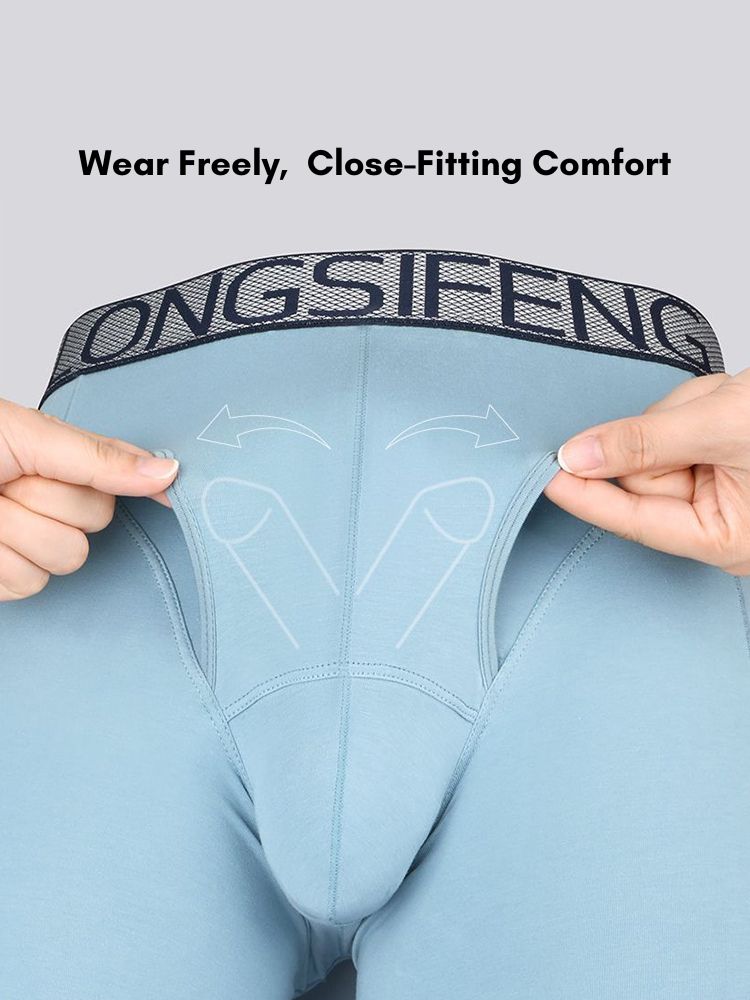 2 Pack Men's Anti-Chafing Soft Cotton Front Opening & Separate Pouch Midway Briefs | dmunderwear detail image 6
