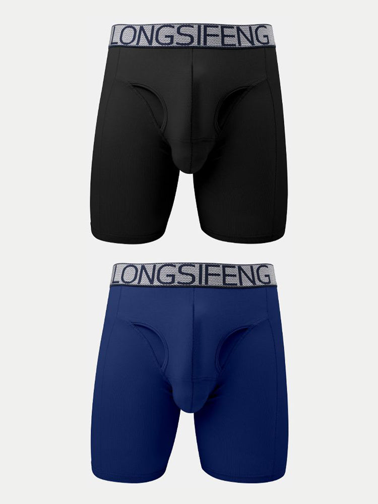2 Pack Men's Anti-Chafing Soft Cotton Front Opening & Separate Pouch Midway Briefs | dmunderwear detail image 8