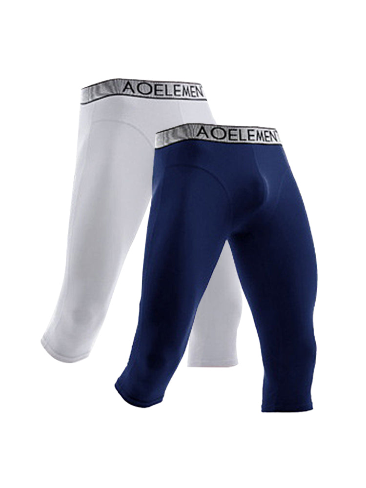 2 Pack Men's Anti-Chafing Workout Quick-Dry & Breathable Activewear Tights | dmunderwear detail image 19