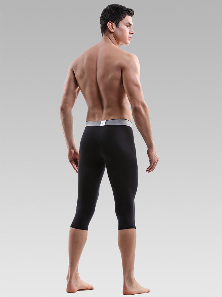 2 Pack Men's Anti-Chafing Workout Quick-Dry & Breathable Activewear Tights | dmunderwear detail image 6