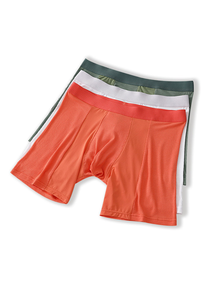 2 Pack Men's Anti-friction Sports Long Nylon Mesh Briefs | dmunderwear detail image 11