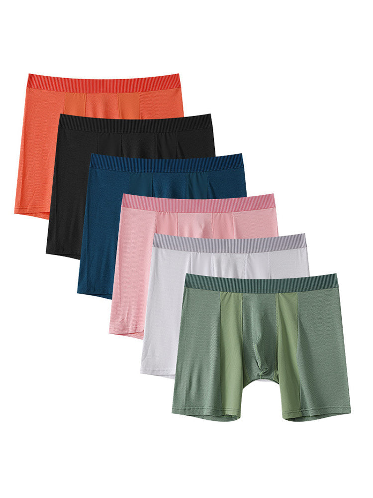 2 Pack Men's Anti-friction Sports Long Nylon Mesh Briefs | dmunderwear detail image 13