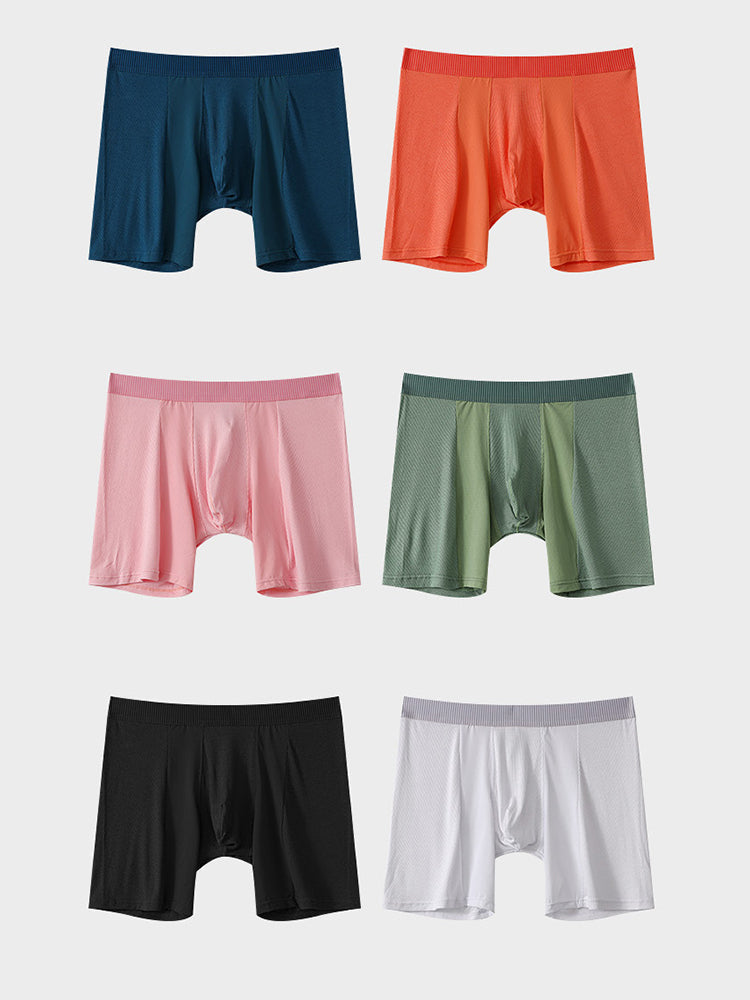 2 Pack Men's Anti-friction Sports Long Nylon Mesh Briefs | dmunderwear detail image 14