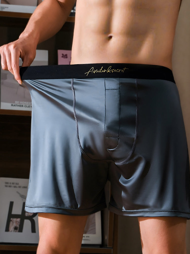 2 Pack Men's Antibacterial Breathable Loose Fit Soft Home Shorts | dmunderwear detail image 12
