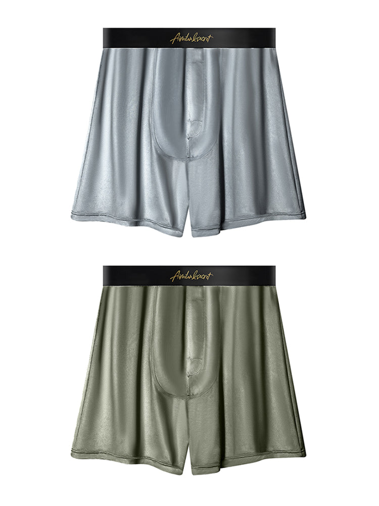 2 Pack Men's Antibacterial Breathable Loose Fit Soft Home Shorts | dmunderwear detail image 14