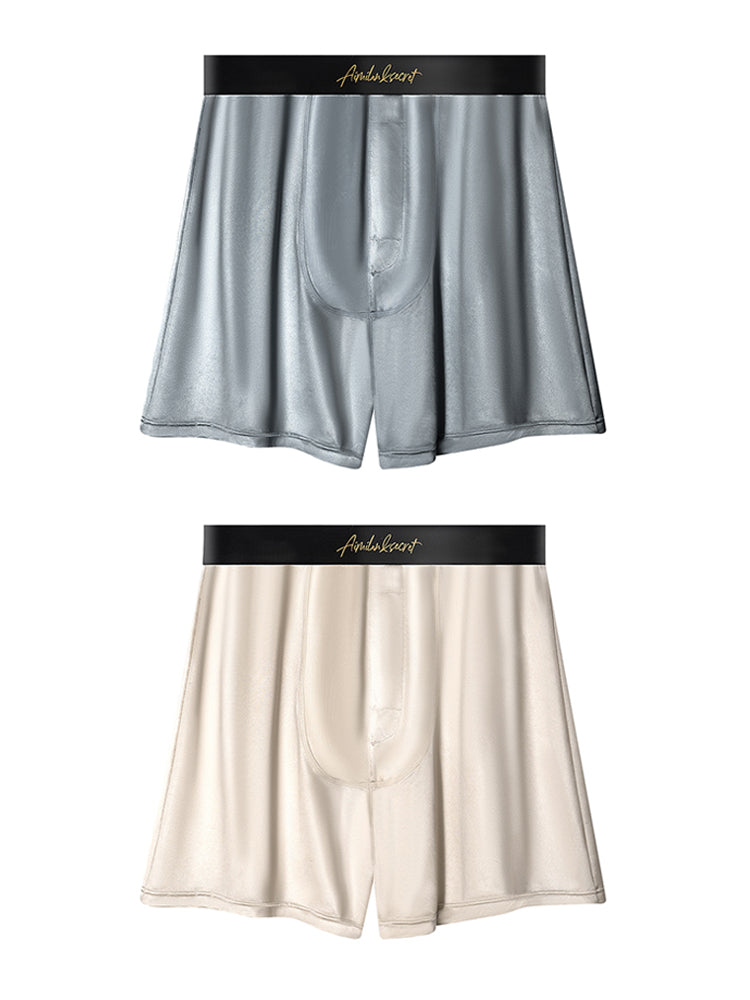 2 Pack Men's Antibacterial Breathable Loose Fit Soft Home Shorts | dmunderwear detail image 2