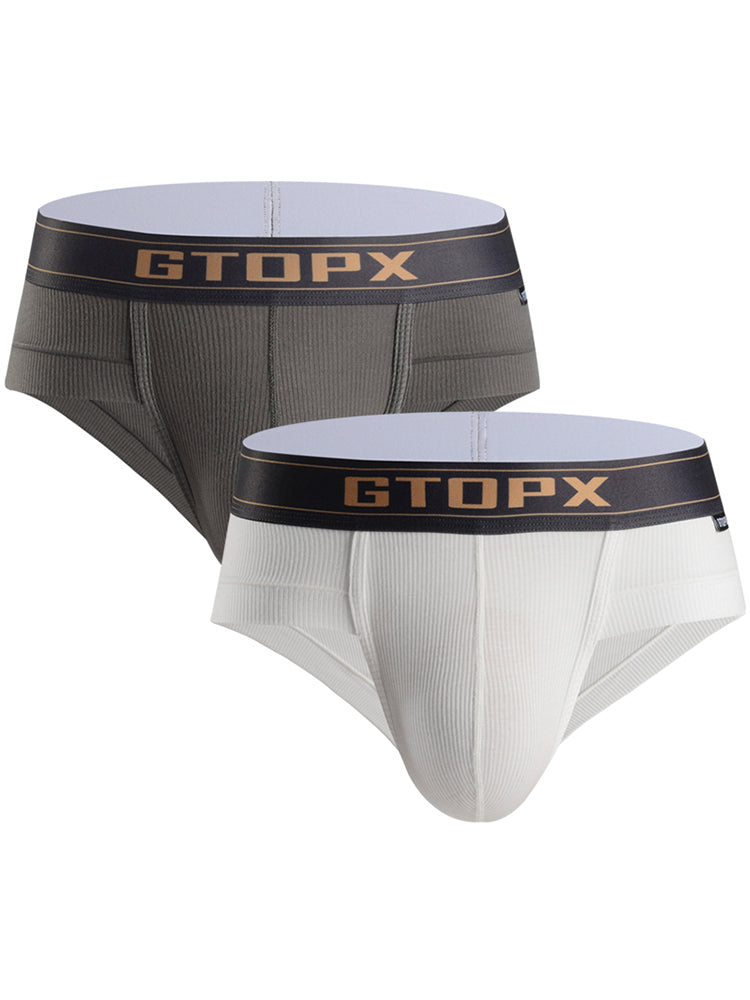 2 Pack Men's Big Support Pouch Modal Briefs | dmunderwear detail image 14