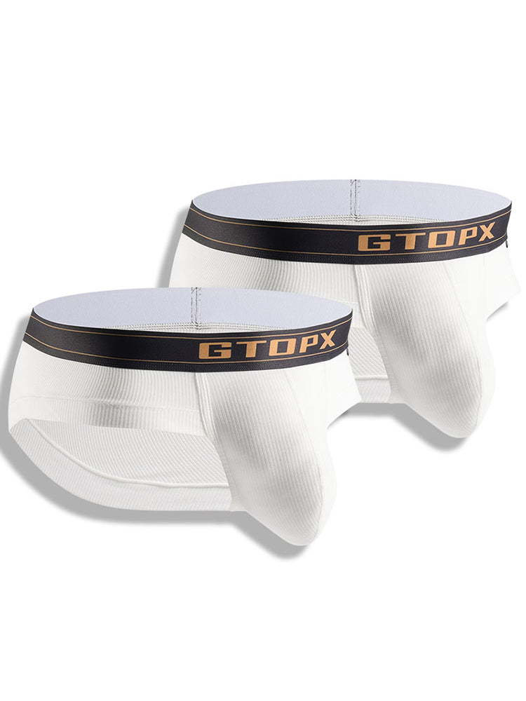 2 Pack Men's Big Support Pouch Modal Briefs | dmunderwear detail image 15