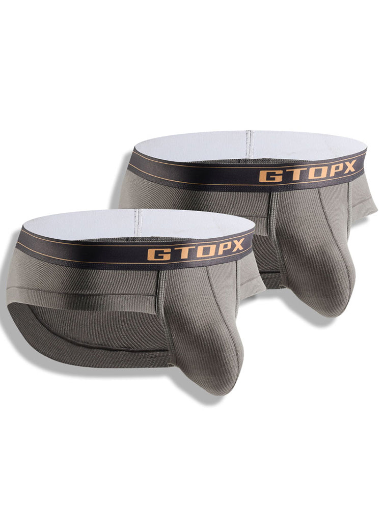 2 Pack Men's Big Support Pouch Modal Briefs | dmunderwear detail image 16